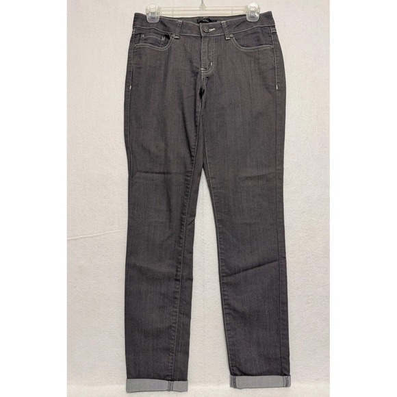 prAna Jeans Womens Size 4, Skinny Straight Leg Charcoal Gray Stretch - Picture 3 of 10